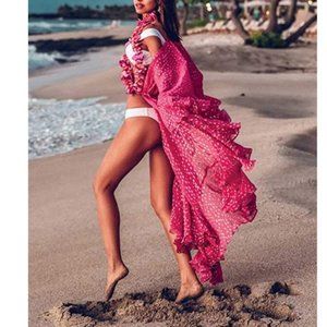 Stunning Pink Chiffon Cover Up Robe  NWOT
